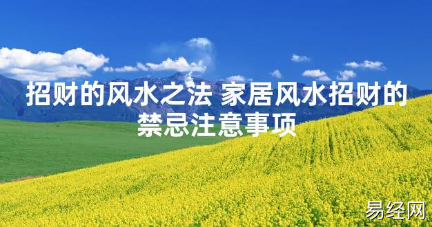 【2024最新风水】招财的风水之法 家居风水招财的禁忌注意事项【好运风水】